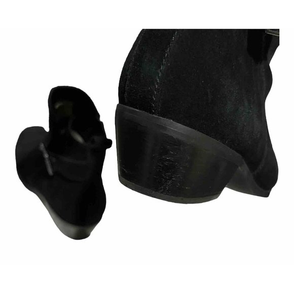 Blondo Black Waterproof Suede Leather Buckle Ankle Boots Booties Size 10 - Picture 8 of 14